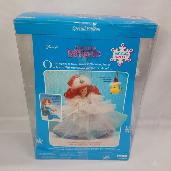 Walt Disney Little Mermaid Holiday Ariel Vintage Doll by Tyco SEALED - Picture 2 of 2